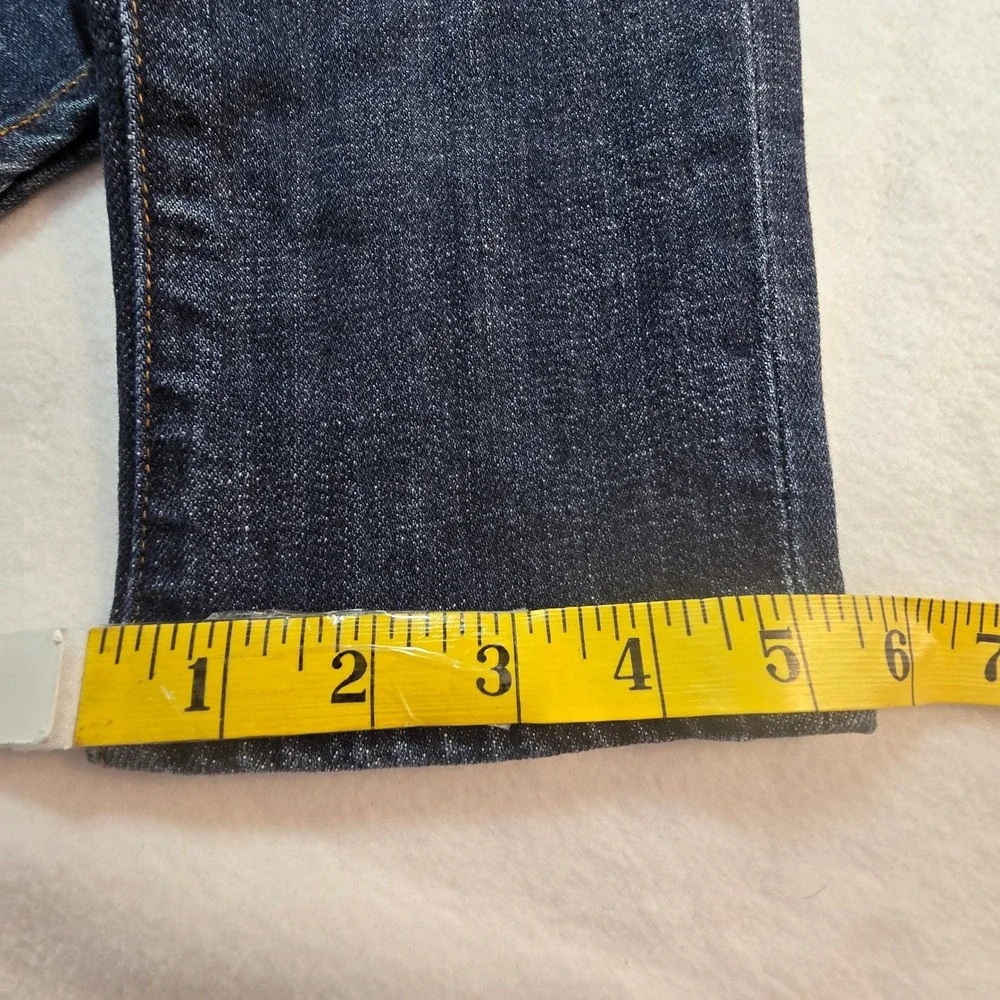 J Crew Jeans Womens sz 26 Toothpick‎ Stretch Dark Denim Skinny 30x28 Distressed